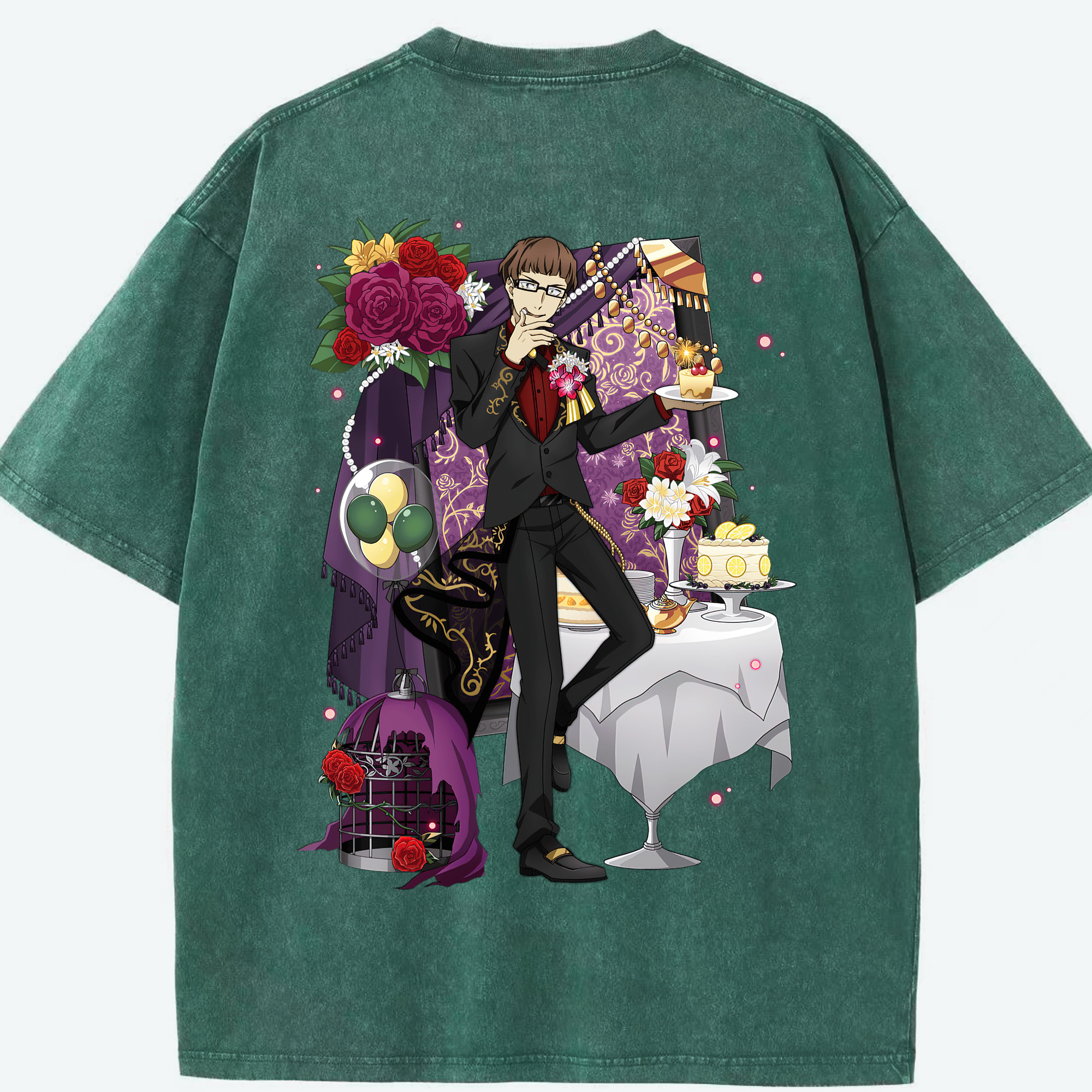 （画像用） 文豪ストレイドッグス Bungo Stray Dogs 綿100% ヴィンテージ風 半袖Tシャツ（背面プリント）